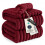 Bedsure Soft Queen Size Blanket for Bed Deep Red 90"x90" 1