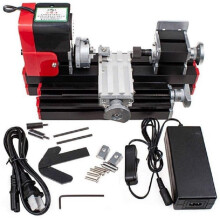 Mini torno de madera y metal, 220V enchufe EU, 20000 rpm, herramienta para bricolaje