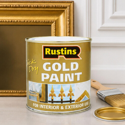 Rustins RUSTINS Quick Dry Gold Paint 500ml 1