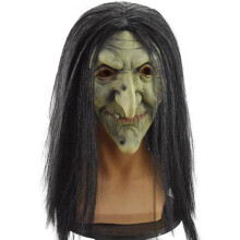 (2) Halloween Horror Mask, Creepy Freddy Krueger Latex Mask, Green Witch Zombie Ghost Scream Face Mask for Cosplay Party