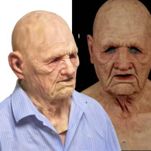 (5) Halloween Horror Mask, Creepy Freddy Krueger Latex Mask, Green Witch Zombie Ghost Scream Face Mask for Cosplay Party