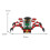 (2) MOC Kids Building Blocks Red Small Train Charles Train Small Particles Toy 1