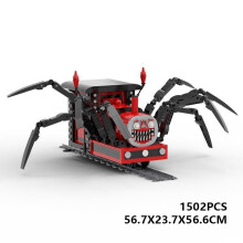 (7) MOC Kids Building Blocks Red Small Train Charles Train Small Particles Toy