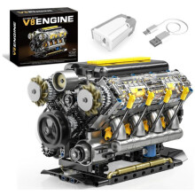 (2) DIY Mechanical Engine Model Building Kit, STEM Toy for Boys, Educational Assembly Engine Bricks