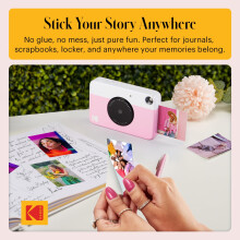 KODAK Printomatic Full-Color Instant Print Digital Camera, Zink 2x3" (5.1x7.5 cm) Sticky-Back Photo Paper, 5MP, Portable, Creative Fun Gift for Birthd