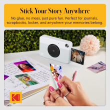 KODAK Printomatic Full-Color Instant Print Digital Camera, Zink 2x3" (5.1x7.5 cm) Sticky-Back Photo Paper, 5MP, Portable, Creative Fun Gift for Birthd