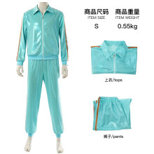 (green, XXXL) Cosplay Costume Green Sequin Tracksuit Stage Performance Outfit for Women