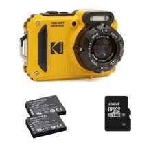 KODAK Pixpro WPZ2 Pack + 2 Batteries + 1 SD Card - 16M Pixel Compact Digital Camera, Waterproof to 15m, Shockproof, 720p Video, 2.7" LCD Screen - Li-i