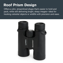 Celestron 71347 Outland X 10x42 Roof Prism Binoculars, Black