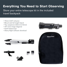 Celestron 21035 Travel Scope 70 Portable Refractor Telescope Kit with Backpack, Black