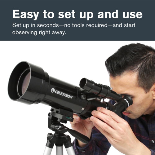 Celestron Celestron 21035 Travel Scope 70 Portable Refractor Telescope Kit with Backpack, Black 1