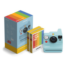 Polaroid - Instant Camera - NOW+ Gen3 - Artic Blue + Color Film Bundle (16 photos)
