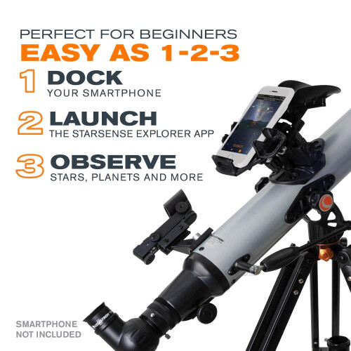 Celestron Celestron StarSense Explorer LT 80AZ Smartphone Guided Refractor Telescope 2