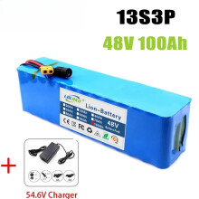 Jungla lithium batterijpakket 48V 100000mAh 2000W 13S3P met 20A BMS voor e-bike en scooter