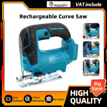 Podofo elektrische bochtzaag, 340W, 2600 tpm, compatibel met Makita 18V accu