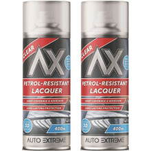 2 x 400ml Clear Lacquer Spray Protection Oil & Petrol Resistant
