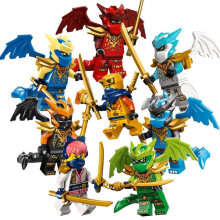 (8pcs) Dragon Rising Building Toy Set with Lloyd Kai Jay Nya Dragon Wing Figures