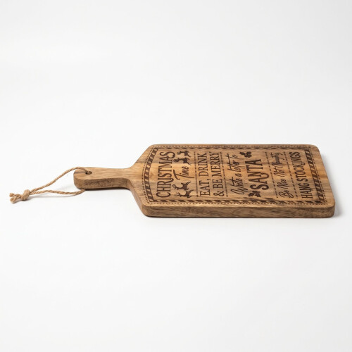 Homescapes Mango Wood Christmas Serving Board, Letter to Santa 2