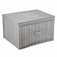 (Hearts) The Magic Toy Shop Large Collapsible Storage Box Folding Jumbo Storage Chest Kids Room Toy Box