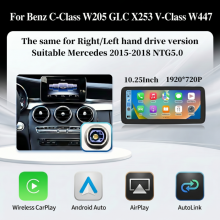 BONROAD multimedia touchscreen, 10.25 inch, draadloos CarPlay en Android Auto, voor Mercedes Benz