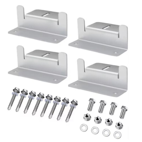 12 Set Solar Panel Mounting Bracket Kits PV Panel Roof Solar Panel Aluminum Mounting Z Type Bracket 1