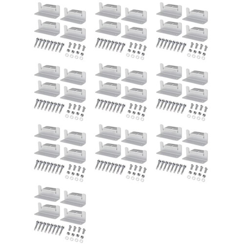 40 Set Solar Panel Mounting Bracket Kits PV Panel Roof Solar Panel Aluminum Mounting Z Type Bracket 1