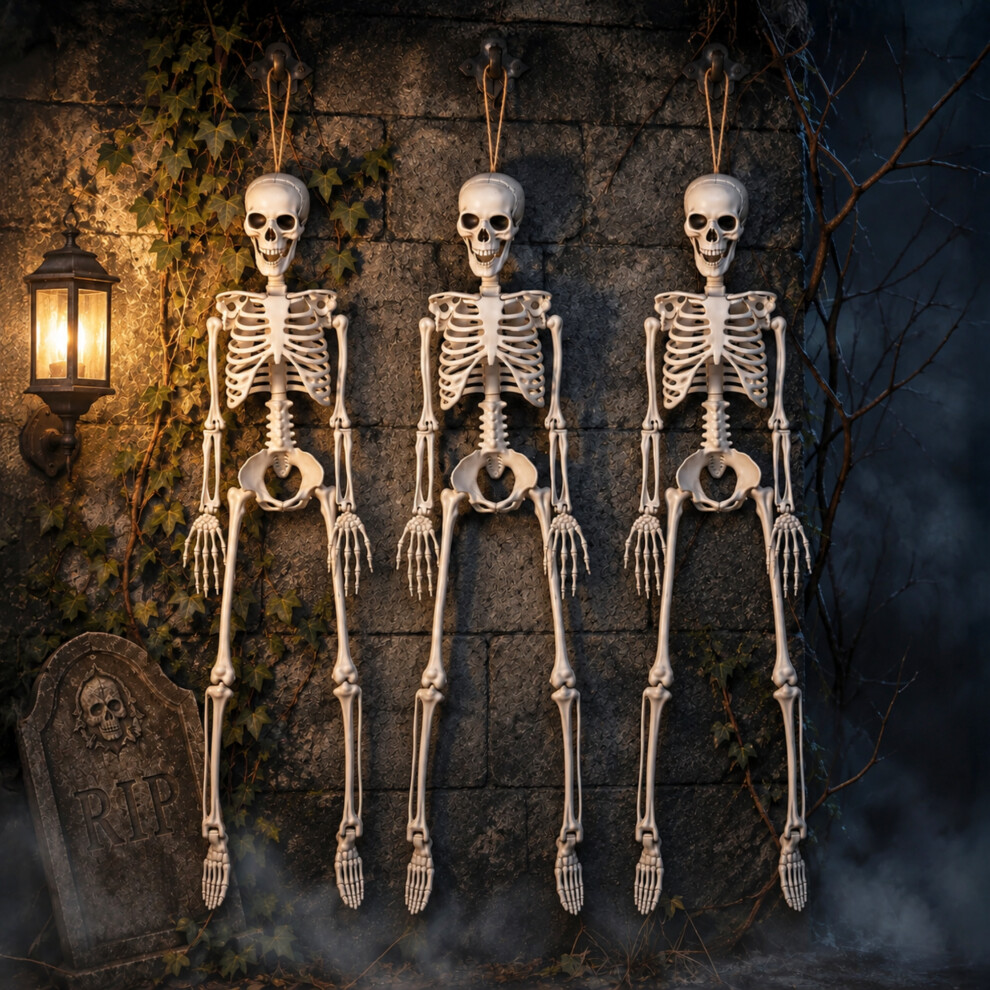 Samuel Alexander 3-Pack 3Ft Posable Halloween Skeleton Decorations - Image 4