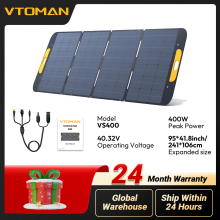 VTOMAN VS400W opvouwbaar zonnepaneel, 400W, 40,32V, monokristallijn, voor kamperen en campers