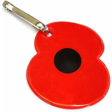 Remembrance Poppy Reflective Key Tag