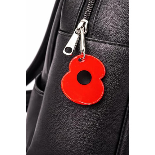 Remembrance Poppy Reflective Key Tag 2
