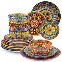 Vancasso porseleinen servies set van 36 stuks, Boheemse borden en kommen