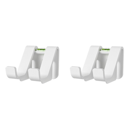 2X Hook Bracket with Leveling Device for  Xss Gamepad Universal Wall Mount Bracket for /PS5 Gamepad White 1