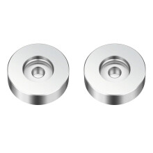 2X Vinyl Record Adapter EP Turntable Center Hole Spindle for 7 Inch 45 RPM Large Hole LP Vinyl Record Player Silver