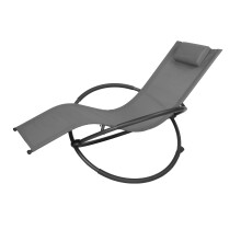 WOLTU schommelstoel, opvouwbaar, metalen frame, Textilene-stof, voor ontspanning in de tuin