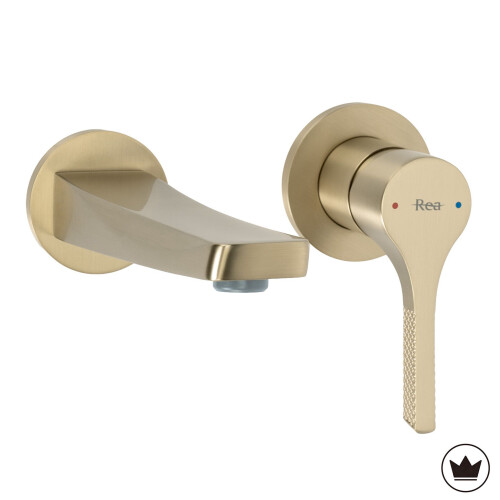 Concealed Washbasin Mixer Rea Maxim Brush Gold + Box