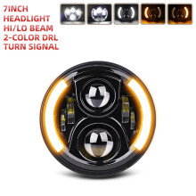 UNISHINE LED-Scheinwerfer, 7 Zoll, schwarz, für Motorrad und Geländewagen