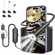 Ferdiiz 1920P HD Endoscope Inspection Camera, 32.8ft Semi-Rigid Camera