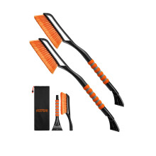 AstroAI Ice Scraper for Car Windscreen, Snow Brush 2-in-1 Detachable, 2pack