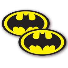 Signs247 2X Superhero Stickers Logo (120mm Wide) Superhero Comic Book Waterproof Vinyl Stickers - Car Laptop Skateboard Bike Van Motorbike Stickers f