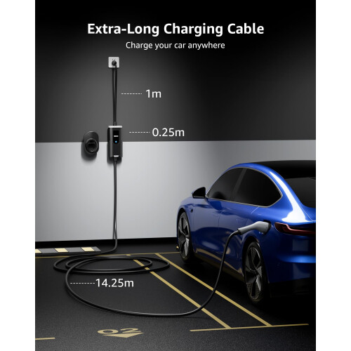 bokman EV Charger Type 2 to 3 Pin Plug 2.3kW 15M 2
