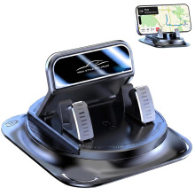 KQLHLHDYZ Dashboard Phone Holder, Car Phone Holder with 360 Degree Rotation, Adjustable Universal Anti-Slip One-Hand Operation Car Phone Mount for Ca