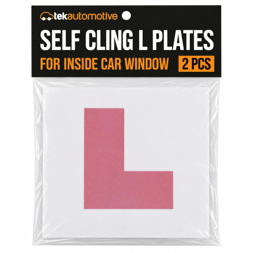 Tek Automotive Self Cling L Plates for Inside Car Window 2 Pack