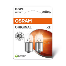 OSRAM ORIGINAL LINE 12V, R5W, signal lamp, Metal Base, Double Blister (2 lamps)