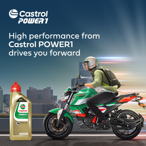 Castrol Castrol POWER1 2T Motorcycle Oil, 1L 2