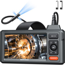 DEPSTECH Triple Lens 5" IPS Endoscope Inspection Camera with Light 16.5FT