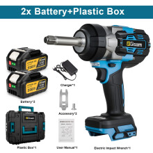Gisam draadloze elektrische slagmoersleutel, 2800 N.M koppel, met verlengstuk en LED-werklamp, voor Makita 18V accu's
