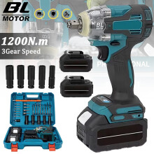 Elektrische slagmoersleutel, 1/2 inch, 1200 N.m koppel, draadloos voor Makita 18V accu
