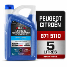 Holts HAFR0002B Antifreeze Coolant for Peugeot Citroen with spout 10-year 300k mile long life protection to -35C, with spout, Blue, 5 Litre