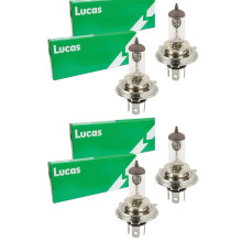 UKB4C 4 x Lucas LLB472 / 472 H4 12V 60/55W P43t halogen headlight bulb