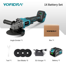 YOFIDRA 125 mm:n harjatorakennin, 3 vaihdetta, langaton, hiomatyökalu